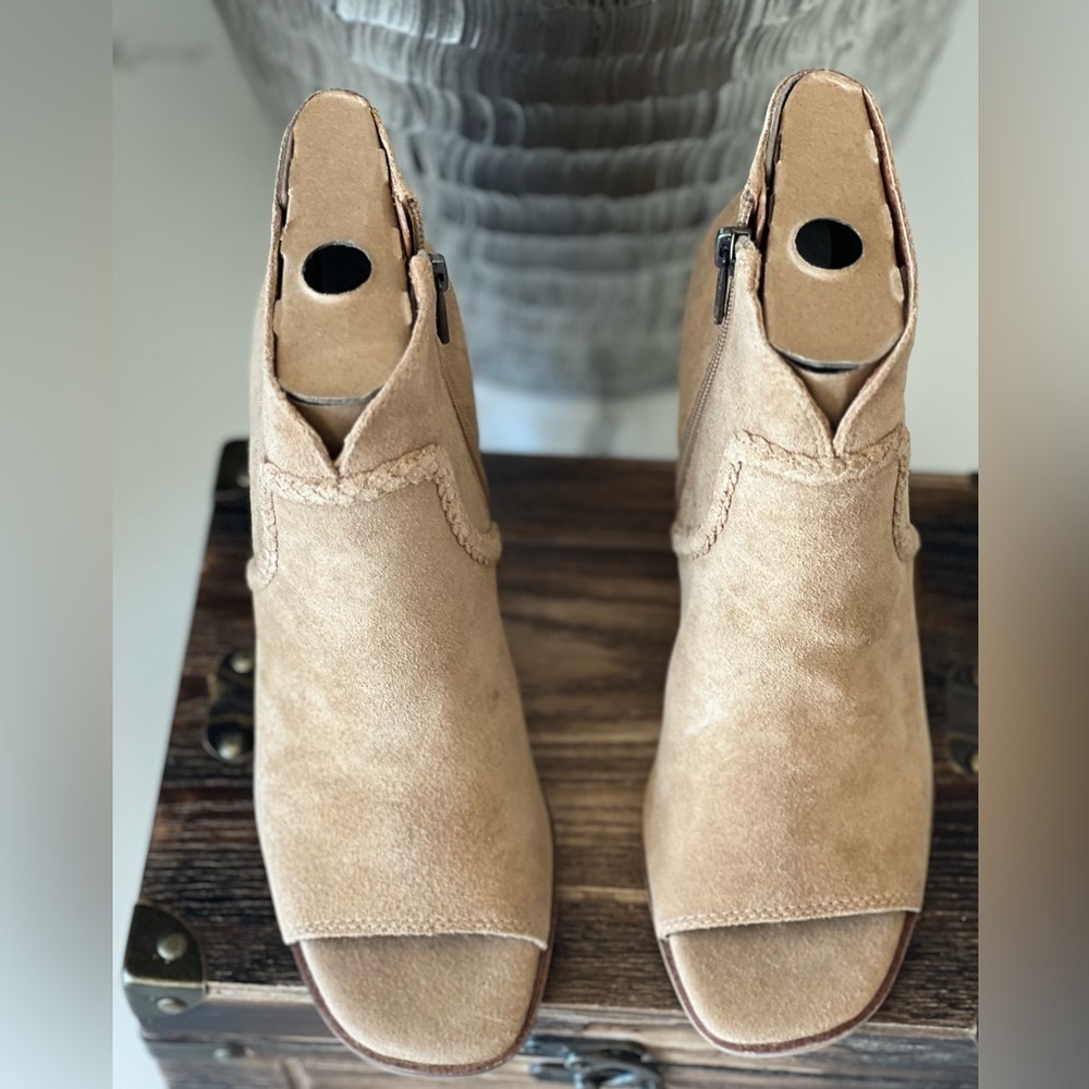 Lucky Brand Lureli Wedge Booties in Tan - Picture 5 of 9
